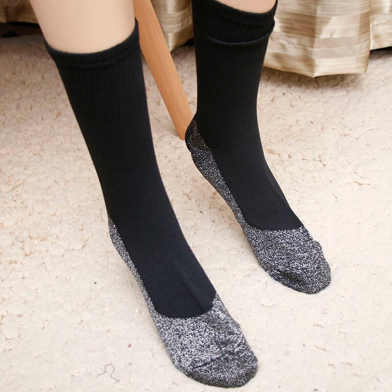 Newset Heat Fibers Below Socks for 35 Aluminized Keep Feet Insulation Long Black Sports Sock Warm Sportswear Accessories