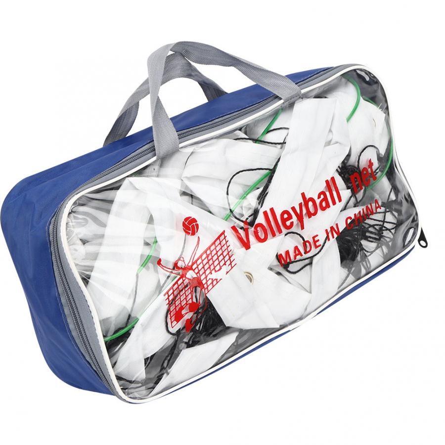 Standard beachvolley net 9.5 x 1m badminton volleyball net fire sider tykkere kanvas dækket kant beachvolley net