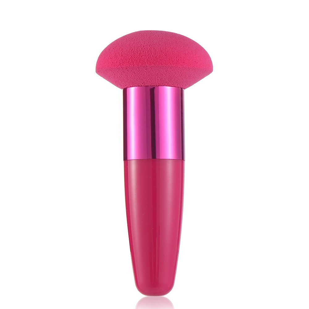 1Pc tête de champignon bouffée fond de teint éponge liquide beauté cosmétique poudre bouffée avec poignée lisse femmes visage maquillage outils directe: Rose red