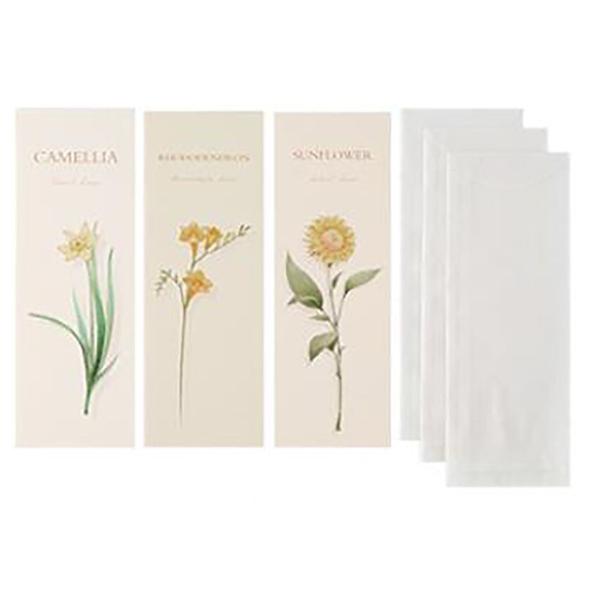 Flower Pattern Letter Pad Envelopes Set 3Pcs Envelope + 3 Sheets Paper Letter Message Greeting Card Paper Letter Stationary: 6