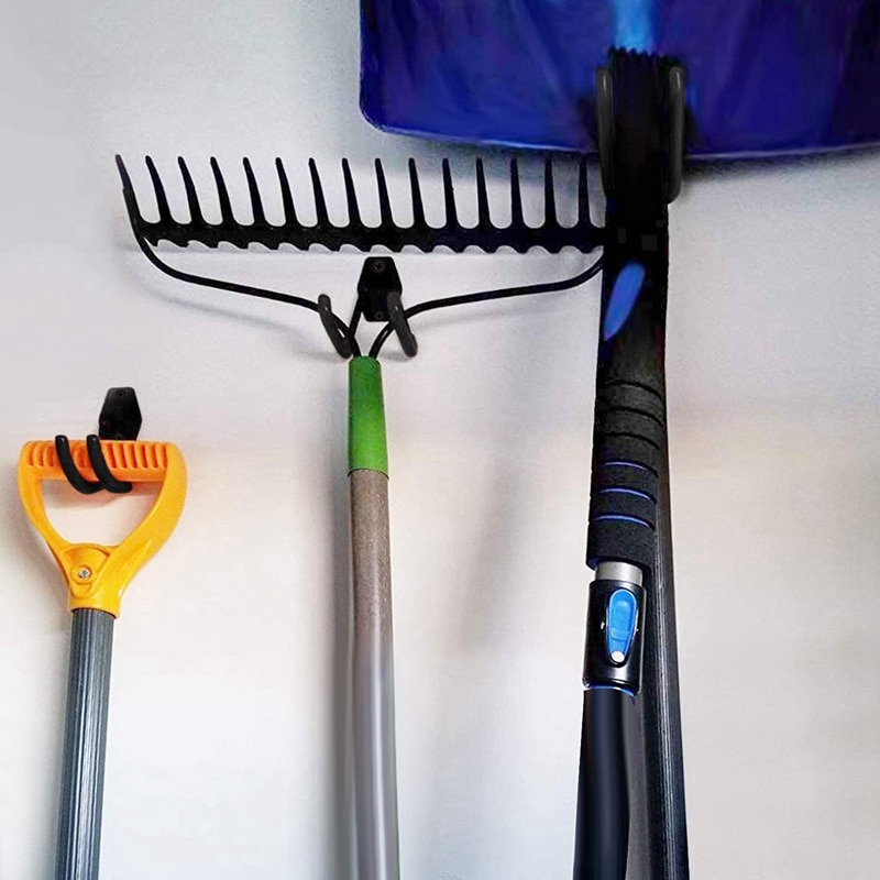 8 Pack Heavy Duty Garage Storage Hooks for Ladders & Tools, Wall Mount Garage Hanger Organizer with Anti-Slip Coating