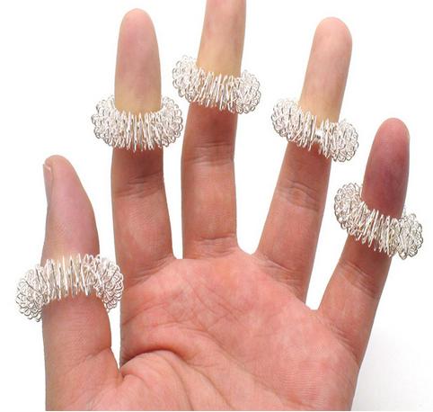 100 stuks/partij vingermassage ring acupunctuur ringen gezondheidszorg lichaamsmassager