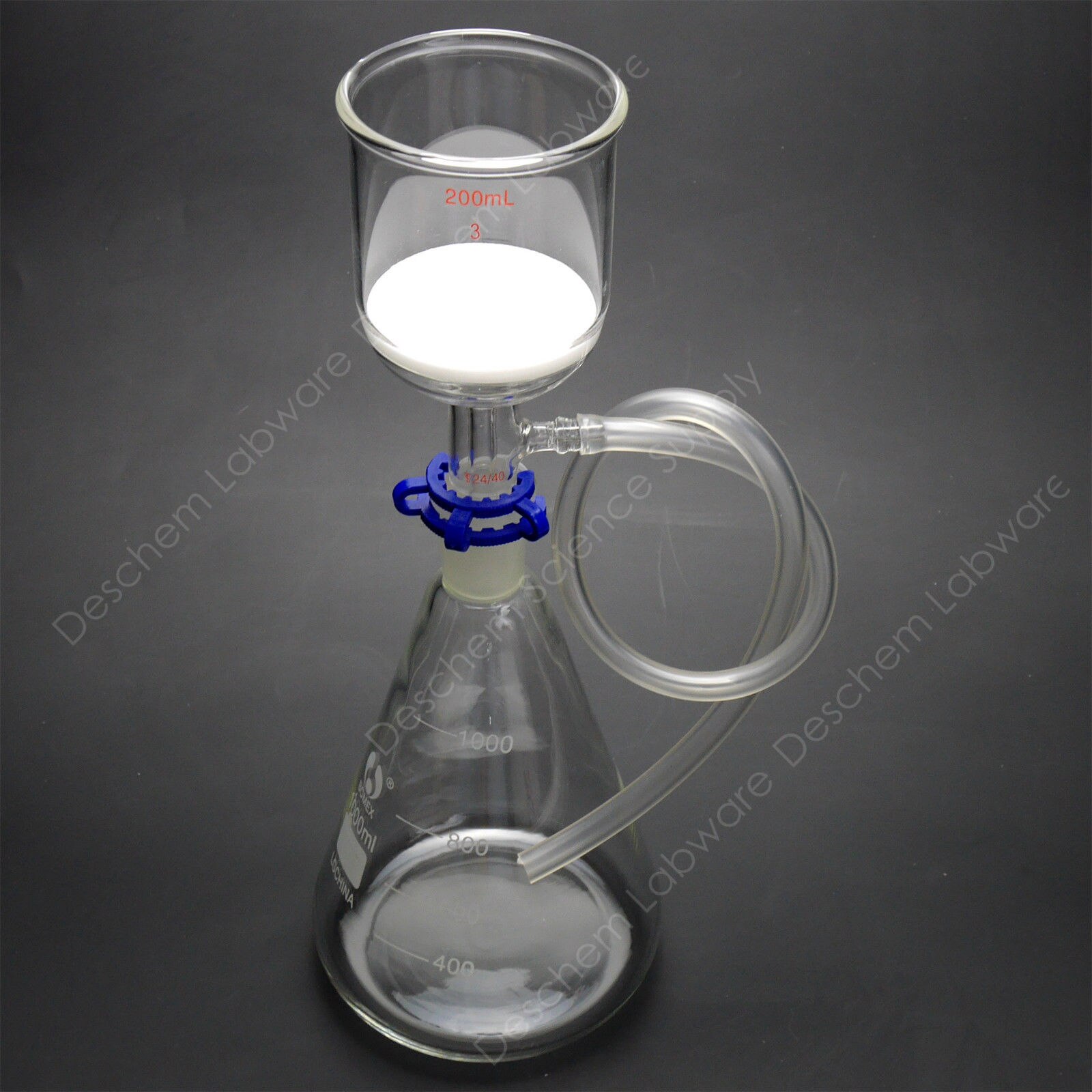 1000ml,Lab Suction Filtration Device,200ml Buchner Funnel,1Lit Erlenmeyer Flask