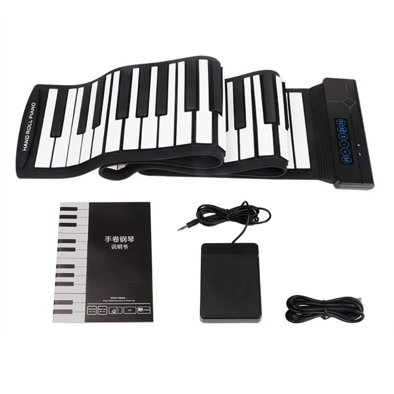 Flexibele 88 toetsen usb flexibele oprolbare oprolbare elektronische piano toetsenbord