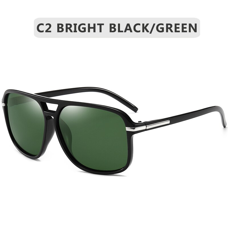 Mænd cool firkantet stil gradient polariserede solbriller kører vintage mærke billige solbriller oculos de sol: C2