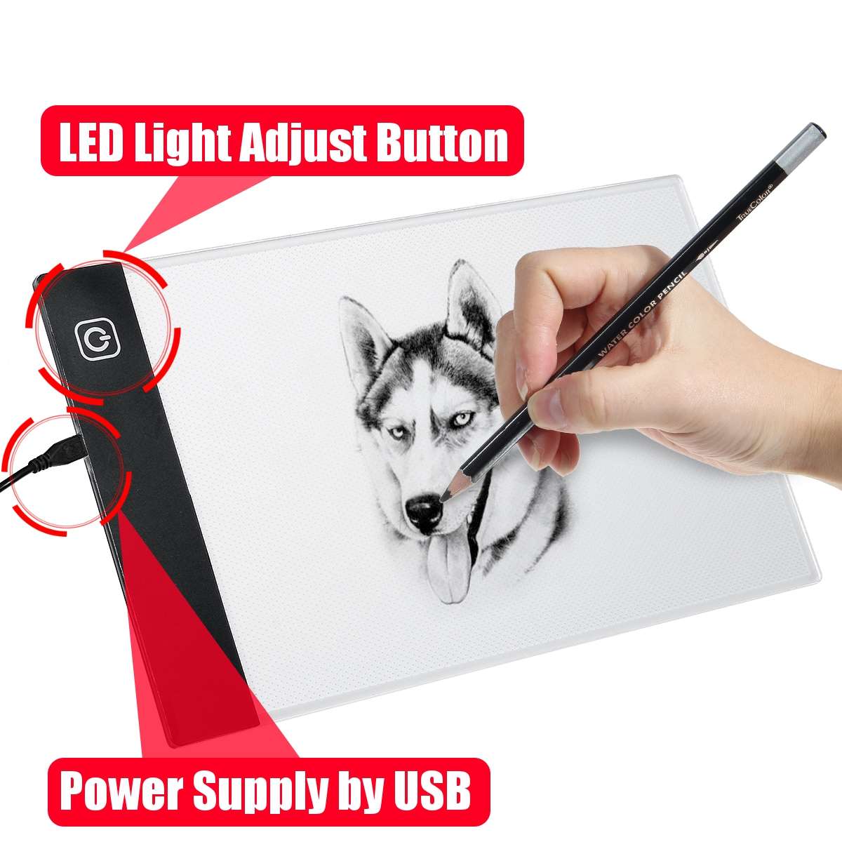 A4 Three Level Dimmable Led Light Pad,Tablet Tools Diamond Painting Accessories Diamond Embroidery Eye Protection A5 Size