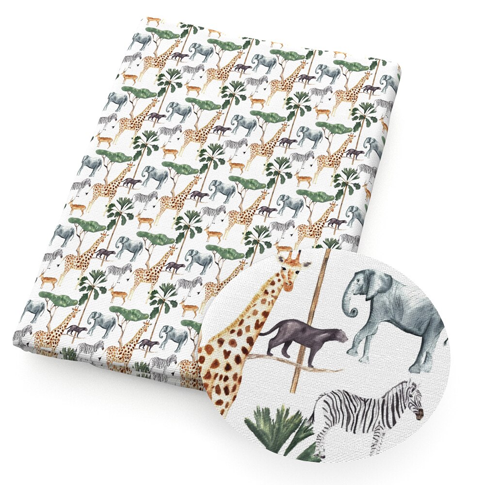 Tissu en coton Polyester imprimé girafe, 50x145cm, Patchwork, pour enfants, bricolage, courtepointe, couture artisanale, sac coussin, c11149: 1106001001