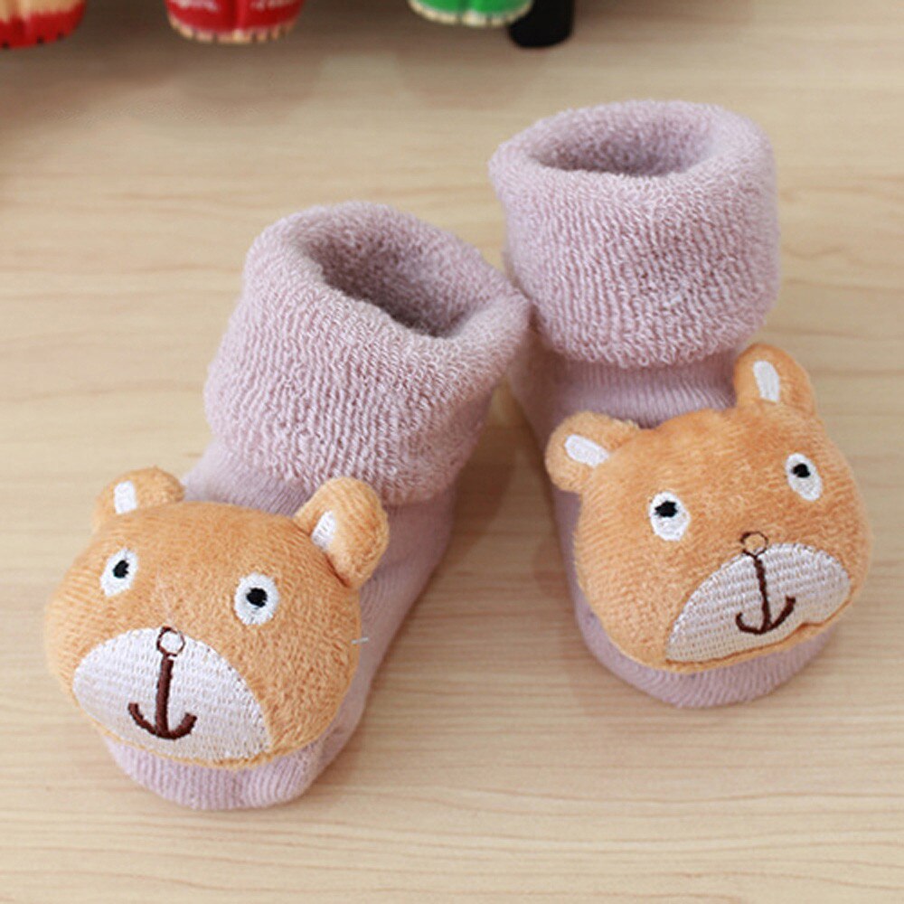 Leuke Casual Novelty Warm Baby Baby Sokken Cartoon Pasgeboren Kids Baby Meisjes Jongens Anti-Slip Warme Sokken Slipper Schoenen laarzen Voor Kid: H