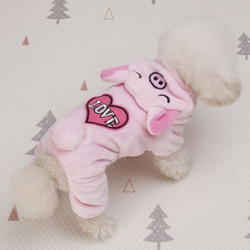 Dog Clothes For Chihuahua Pet Bear Pig Costume Puppy Hoodies Rabbit Dog Coat Jacket Rabbit Pajamas Clothes Pug Bulldog ~