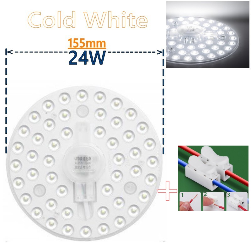 PANEL circular de luz LED SMD, tablero de lámpara circular de techo, 50W, 36W, 24W, 18W, 12W, CA 220V, 230V, 240V: Rojo