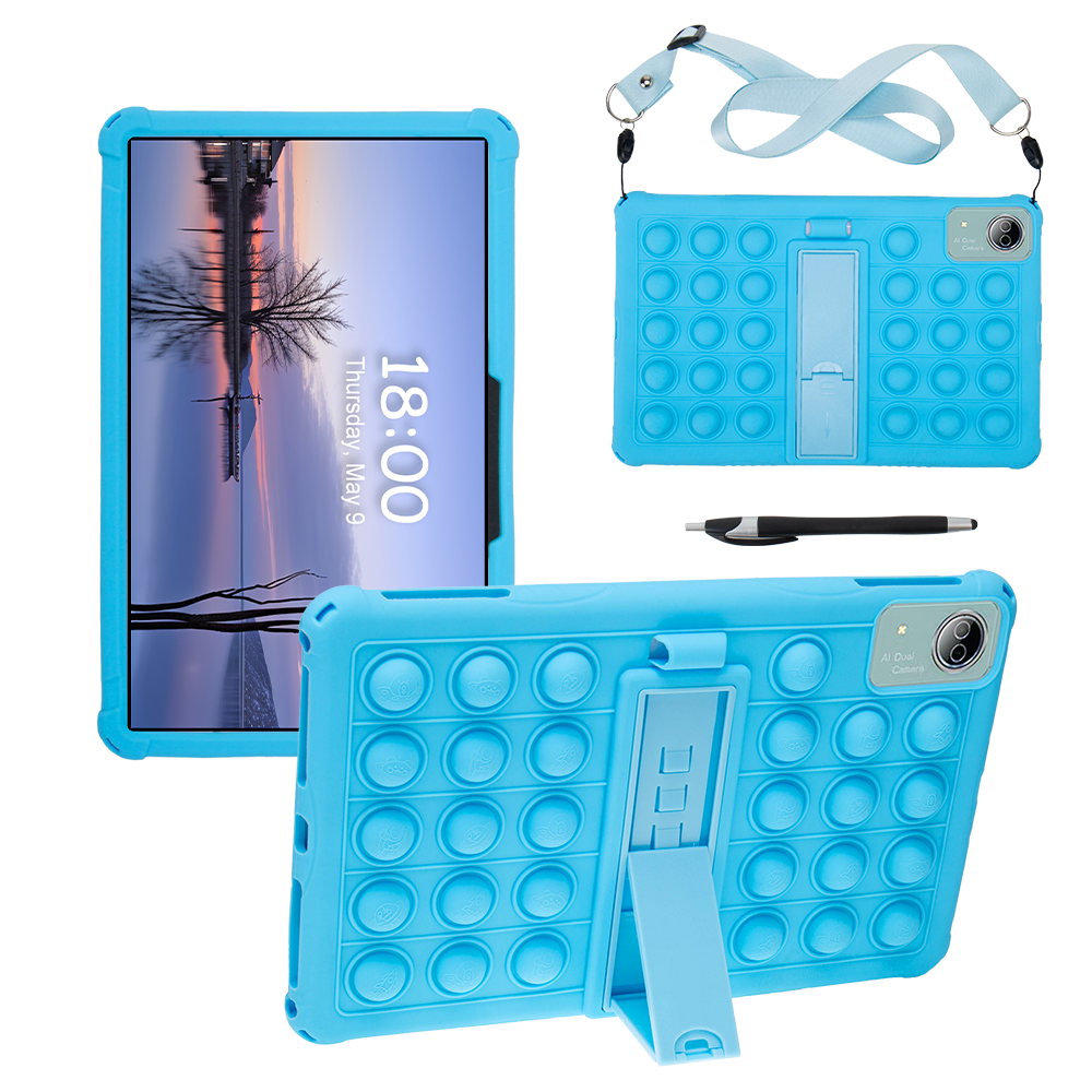 Para Teclast T60 Plus T60AI funda para tableta de 12 pulgadas funda con soporte Ajustable funda de silicona suave con burbujas