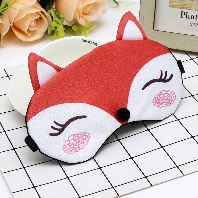 Mooie Slaap Oogmasker Slaapmasker Katoen Kat Ooglap Slaapmasker Leuke Eye Cover Travel Rest Eye Band Slaapmasker Met ijs Zak: 02