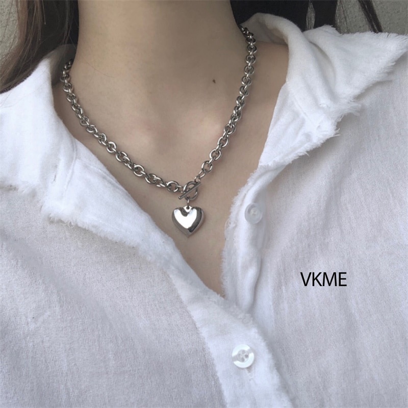 VKME Romantic Heart Necklaces Women Pendant Necklaces Chokers Necklaces Party Charm jewelry