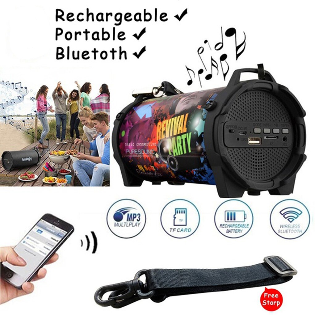 Outdoor Bluetooth Lautsprecher Drahtlose Soundbox Stereo FM Radio Musik-Player TF Karte U Disk Sound Box