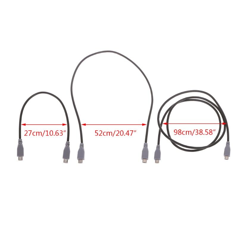 Micro USB Type B Male To Micro B Male 5 Pin Converter OTG Adapter Lead Data Cable 25cm/50cm/100cm