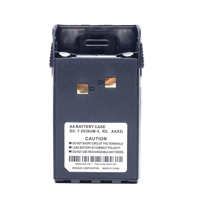 Custodia per batteria AAX5 5 AA 5AA scatola con Clip da cintura per Radio Wouxun KG UVD1P 6D 5D 3D 669 679 689Plus 703 810 ecc Walkie Talkie
