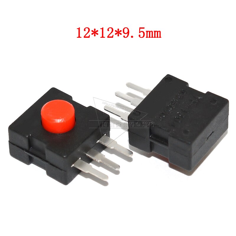 5pcs Switch Push Button Click clicky on off switch 1212 for LED Flashlight torch headlamp Lantern light DIY parts accessories: Yellow