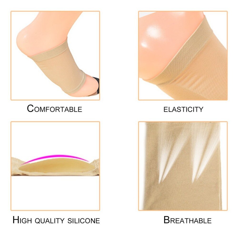 1Pair Foot Arch Support massage Elastic Orthotic Bandage Silicone Gel Flat Feet Orthotics Shock Absorber Orthotic Insole