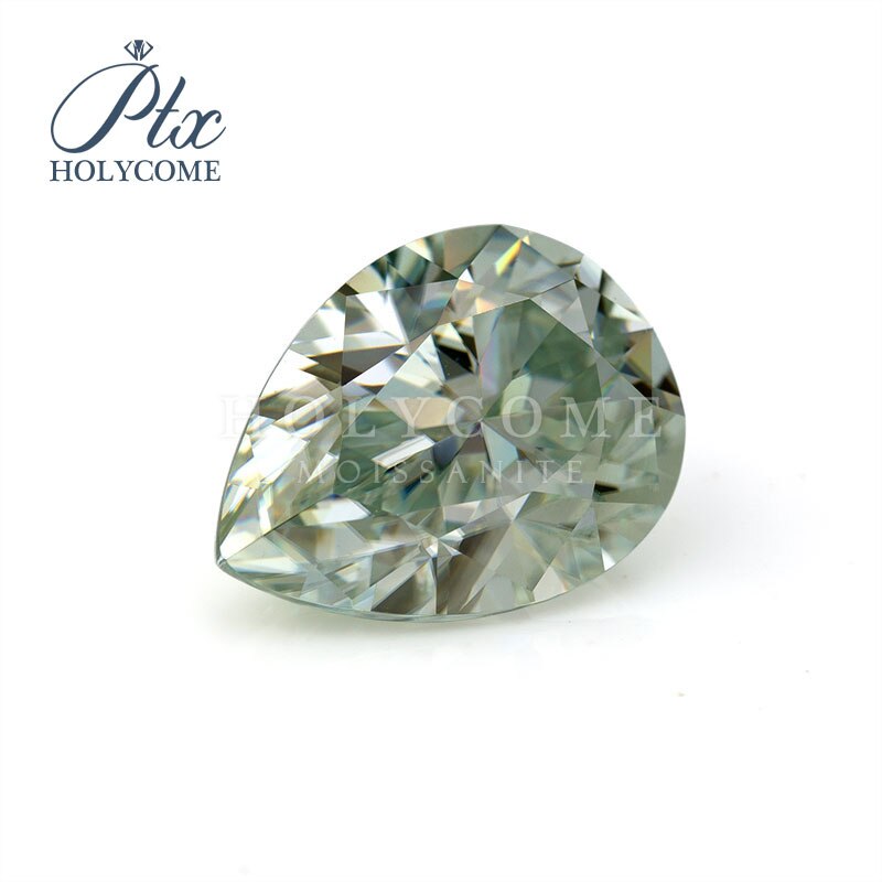 5x8mm gorąca sprzedaż VS1 zielona gruszka EX skaleczenie podawać próbnik diamentów Ⅱ luźny moissanit dostawca kamieni szlachetnych fabryka rozbić się sprzedaż certyfikat