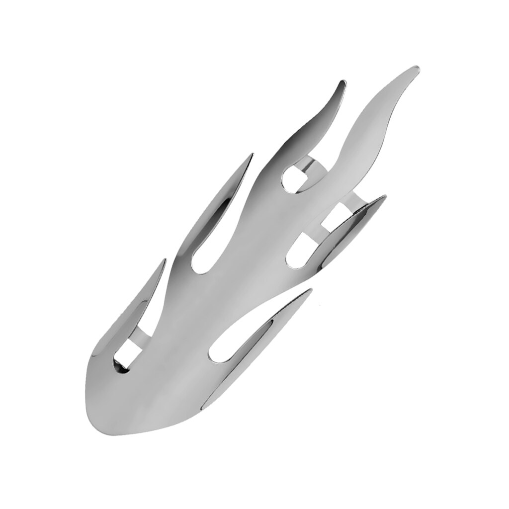 Flame Exhaust Muffler Pipe Heat Shield Cover Guard Chopper Cruiser-Chrome