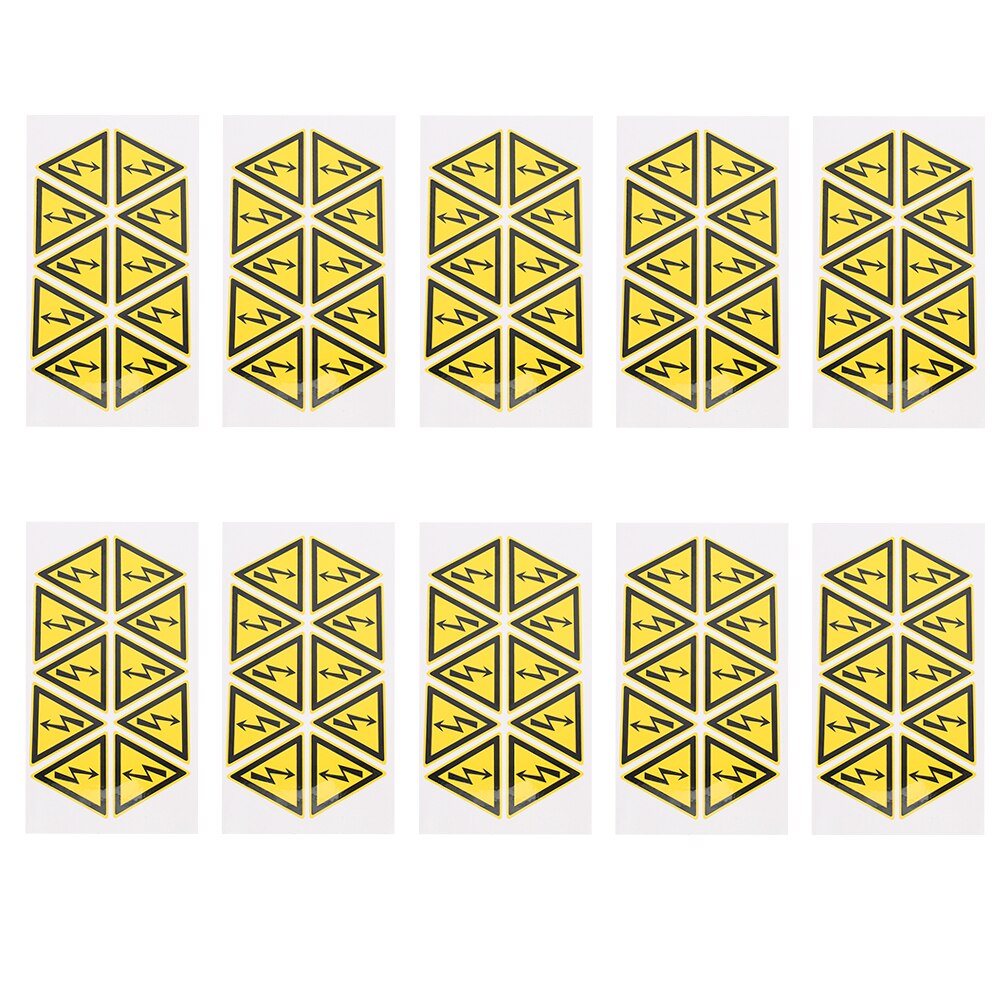 10pcs Shocks Warning Decal Electric Shocks Warning Mark Danger Warning Label: Default Title