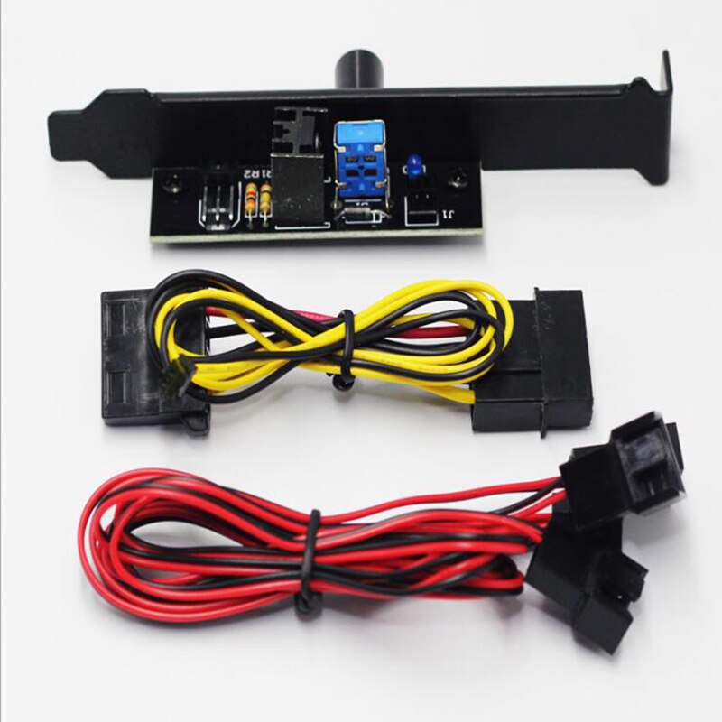 Top Chassis Fan Speed Controller PCI Bit Fan Controller Hub Desktop Computer Fan Speed Controller Supports 3 / 4Pin