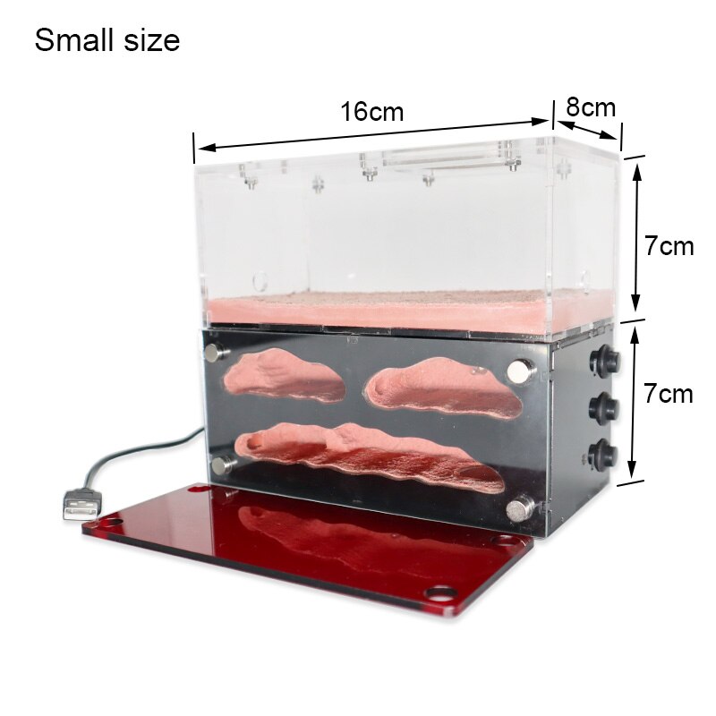 Ecological Ant Farm House with Independent Lights Control Ant Nest Concrete Insect Hotel Pet Anthill Workshop 3 Lights Ant House