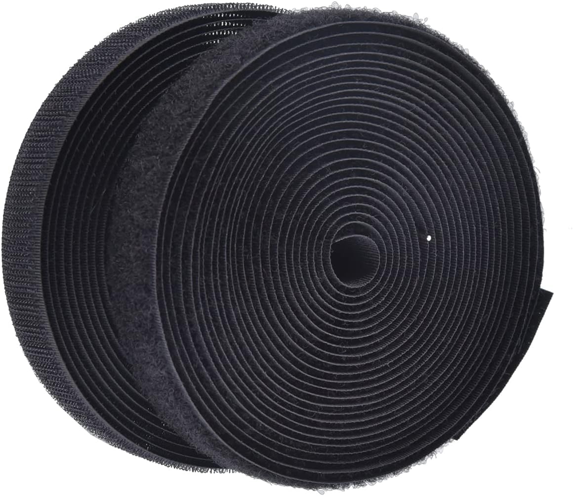1m wieder verwendbares Klett Band, nicht klebendes Klebeband, Nylon Band, Stoff verschluss für zu Hause, Ich bin Büro, Draht bündel: 25mm / Schwarz