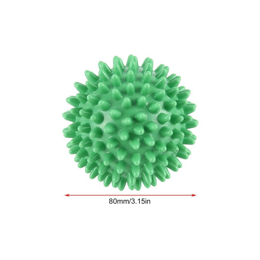 Durable PVC Spiky Massage Ball Trigger Point Sport Fitness Hand Foot Pain Relief Plantar Fasciitis Reliever Hedgehog 6/8cm Balls: 8CM Green