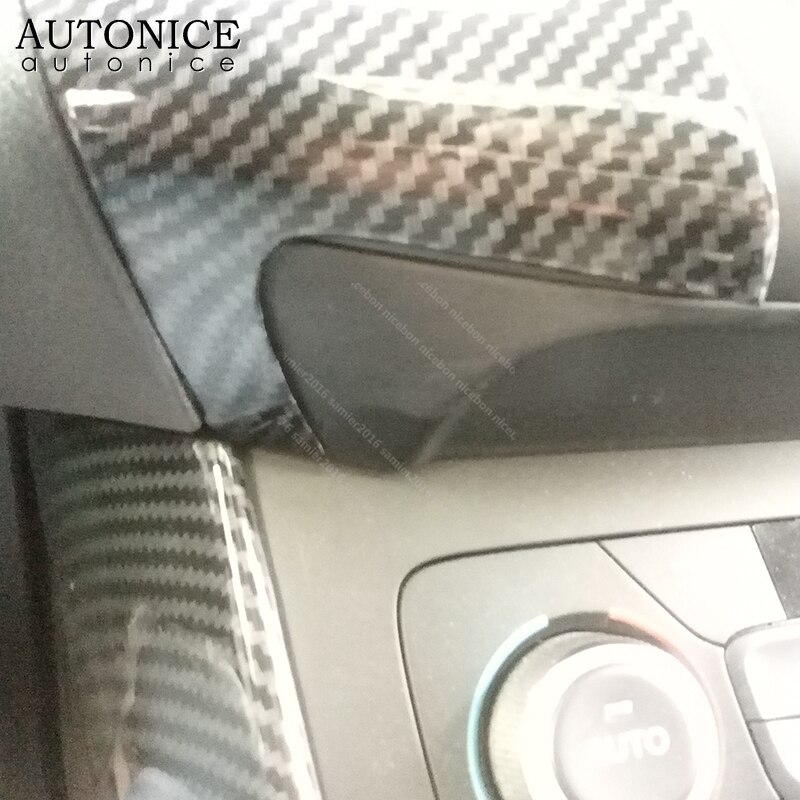 Para Ford Focus MK3 color de fibra de carbono Interior salpicadero Aire acondicionado Ventilación Trim 2 uds ABS