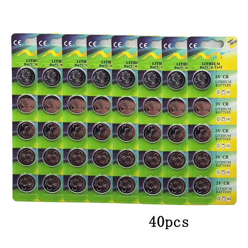 1-60 pz. Batterie CR2032 al litio da 3V a bottone per telecomando auto, orologio, bilancia, scheda madre computer: Blu