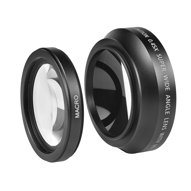 Vlogmagic 62Mm/67Mm/72Mm 0,45x Groothoeklens Met Macro Close-Up Voor Dslr Videocamera 'S Camcorder