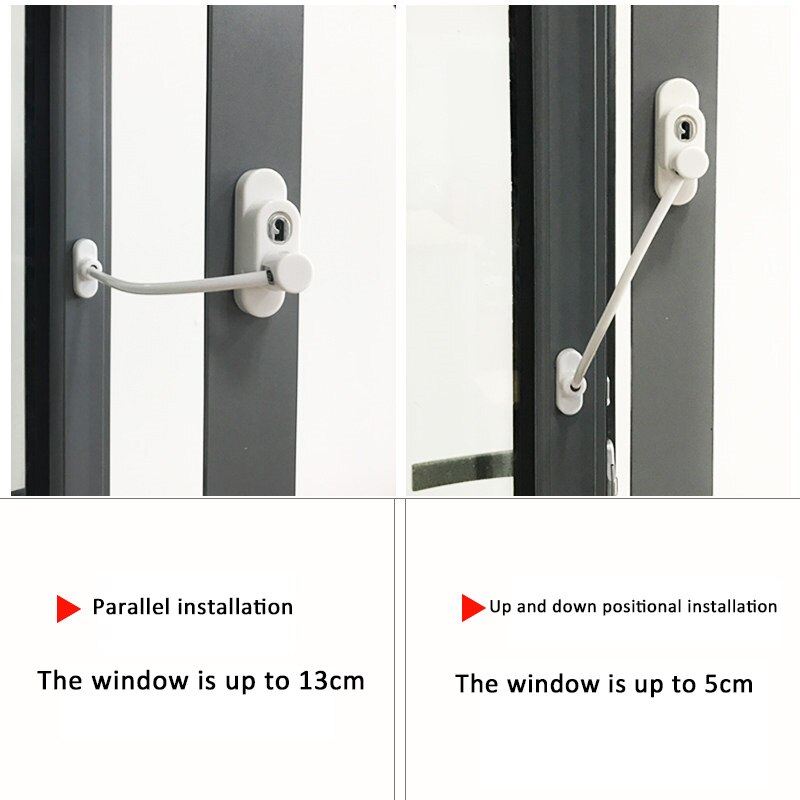 RMT-4008 Window Safety Locks Lockable Cable Restrictor for Window Sliding Door Restrictor Child Security Guard with Key#9