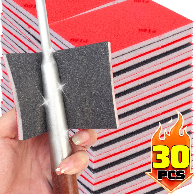 30/5 st. slipklossar för svamp, polering, sandpapper, ark, våt- och torrslipning, svamp, sandklossar,  p180 p400 p600 p1000 p2000 st . sandpapper