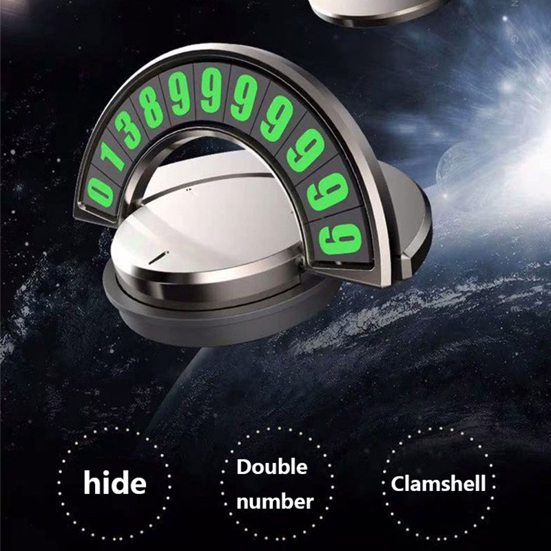 Temporary car parking sign, mobile phone number card can be hidden double number parking device