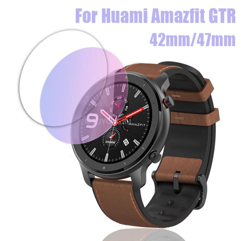 Filmhärdat glas skärmskydd för amazfit gtr smart watch 42/47mm watch stålfilm smart watch skyddstillbehör