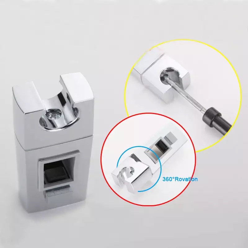Liuyue Douchekop Houders Zwart Abs Vierkante Badkamer Douche Beugel Staaf Rack Slide Bar Badkamer Kranen Douche Accessoires