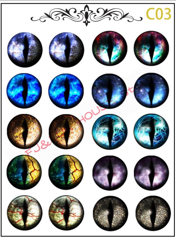 10 paren/set Stralende Kat Ogen Chips Patroon DIY Star Shining Kat Ogen Stijl voor DIY Maken Blyth BJD Poppen Oog DIY Gereedschap