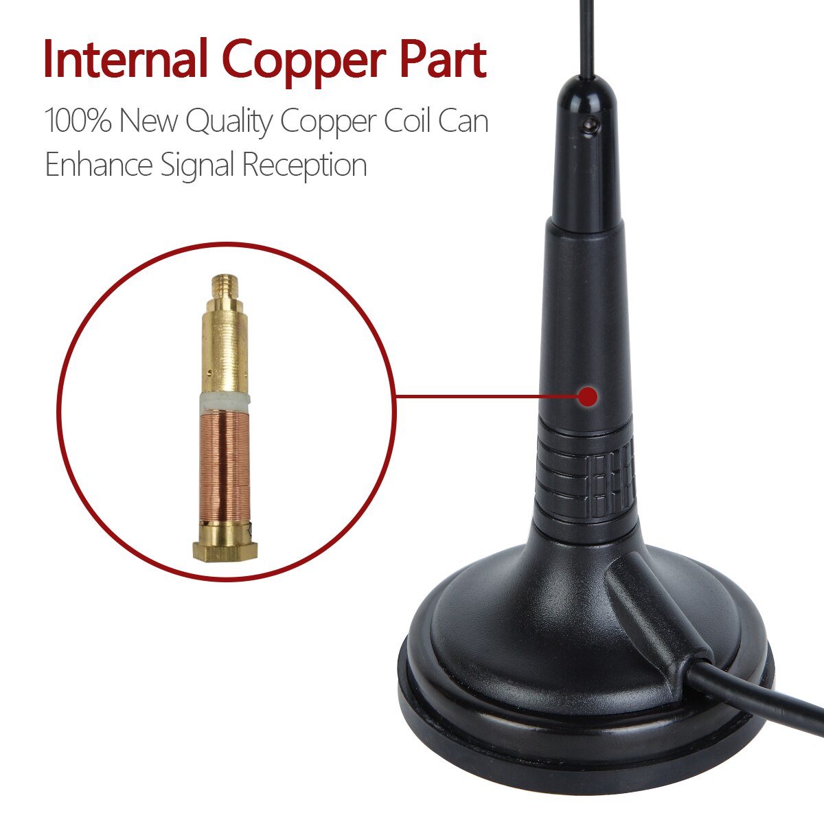 ABBREE CB Antenna 27MHz for Handheld CB Radio Full Kit with Magnetic Base PL-259 /BNC Connector for Cobra Midland Mobile/Car Rad