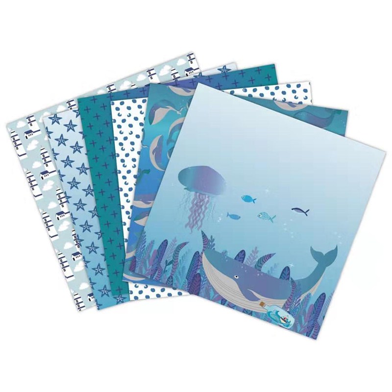 6"X6"The ocean patterned paper Scrapbooking paper pack handmade craft paper craft Background pad