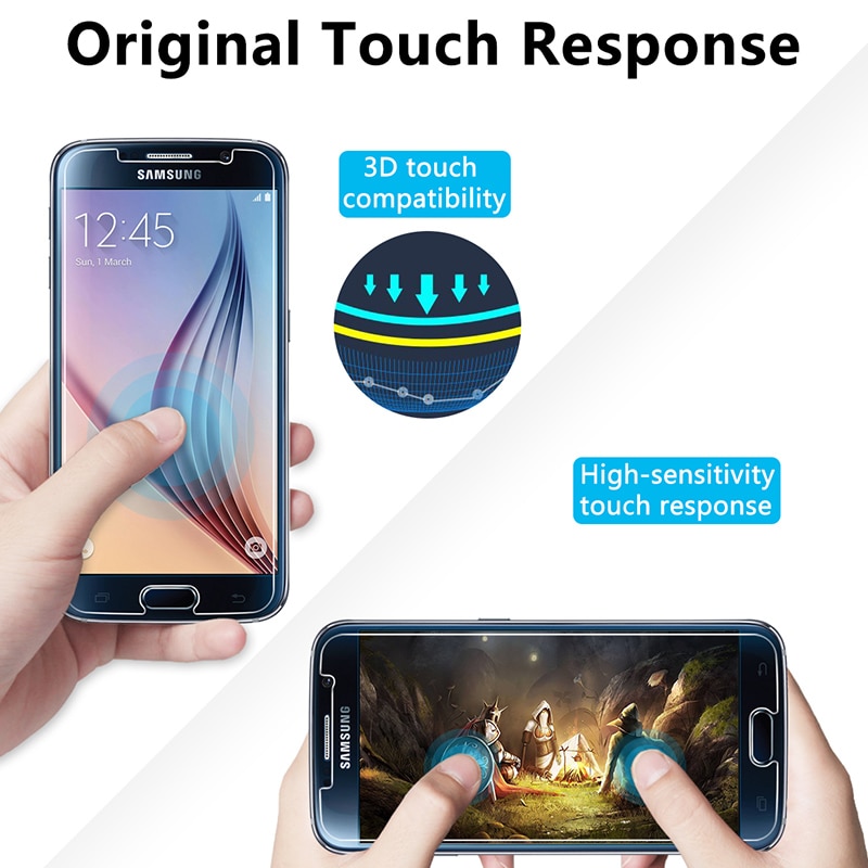 9H HD Hard Phone Screen Protector Tempered Glass for Samsung Galaxy S6 S7 S2 Protective Film for Samsung S5 Mini S4 S3 Neo S III