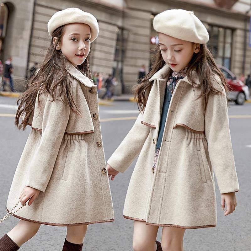 MudiPanda Winter Teenager Mädchen Lange Jacken Kleinkind freundlicher Oberbekleidung Kleidung Lässig freundlicher warm Wolle Mantel jugendlich Outfits: 7T