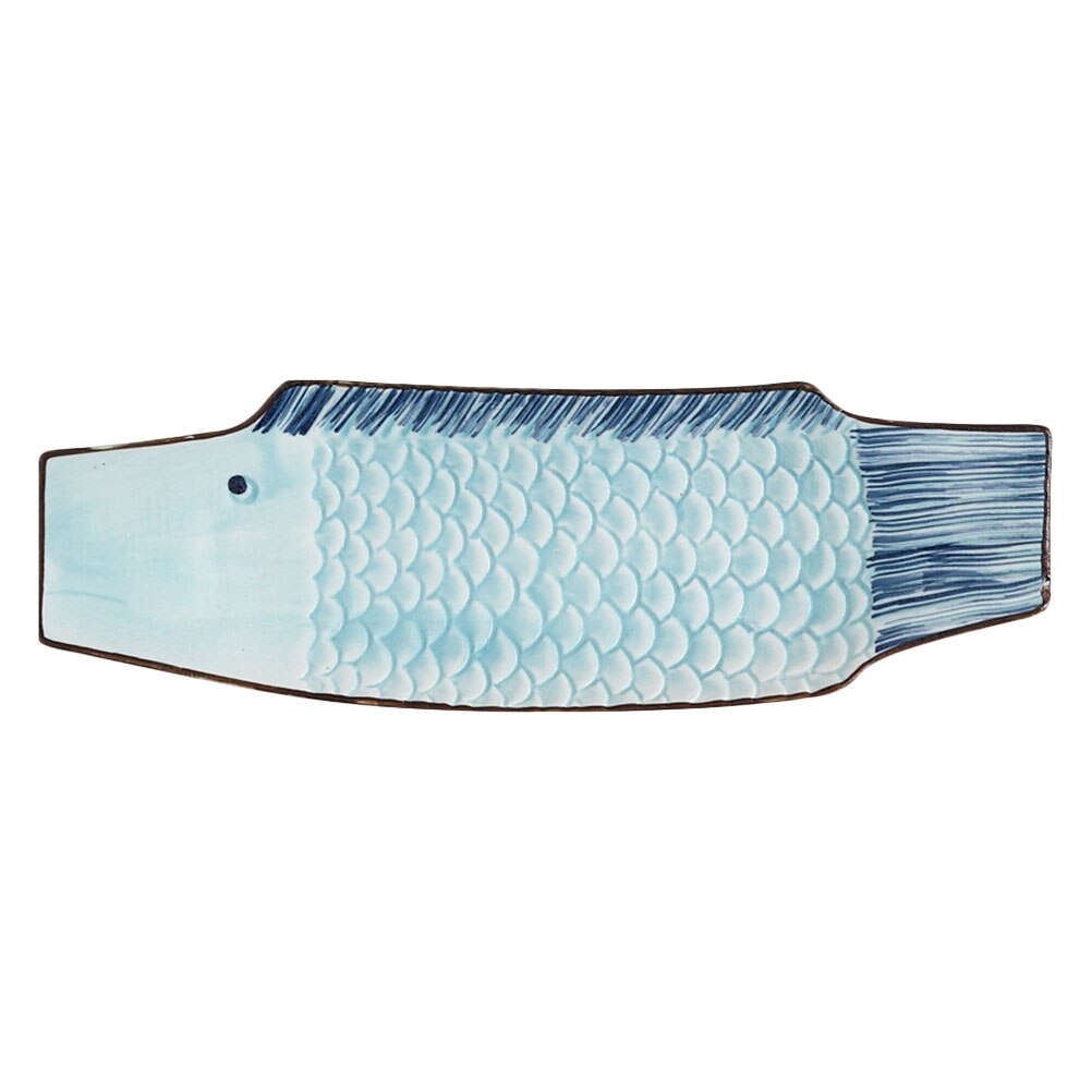 Ceramic Sushi Plate Fish Shaped Food Serving Plate Sashimi Holder