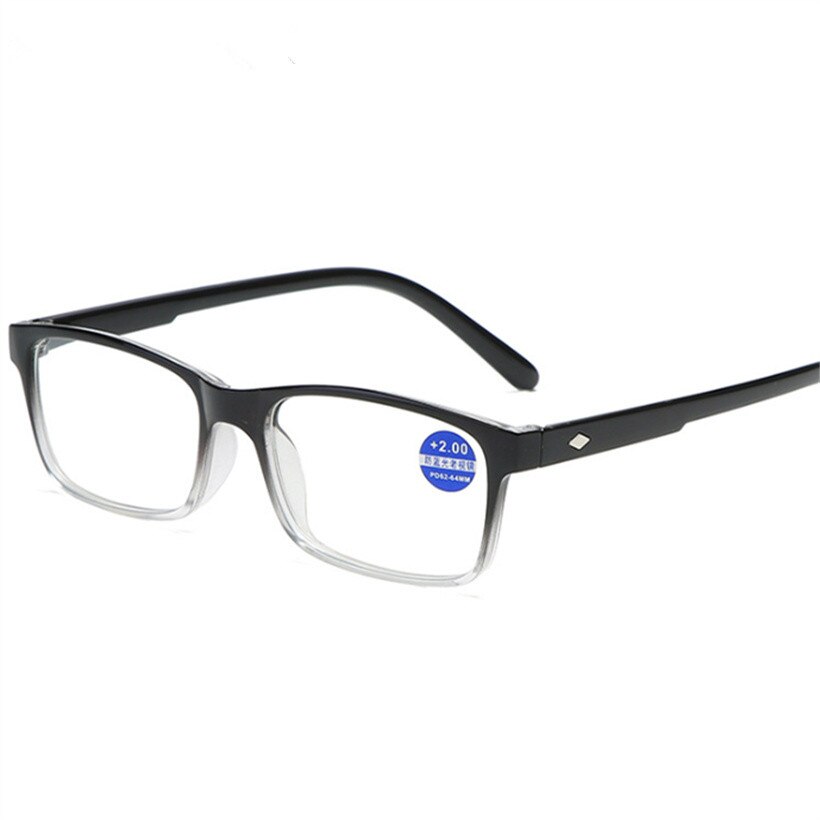 XeroX Anti-blau licht Lesebrille Frauen Männer Rechteck Brillen Anti-müdigkeit rezept Hyperopie Brille + 1,5
