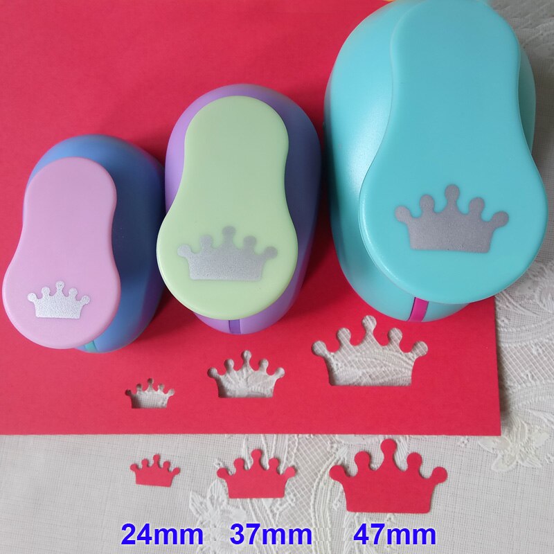 3pcs 25mm 35mm 50mm paper cutter дырокол Circel Flower punch hole puncher eva foam Scrapbook punchers DIY perforadora de papel: 243747mm Crown