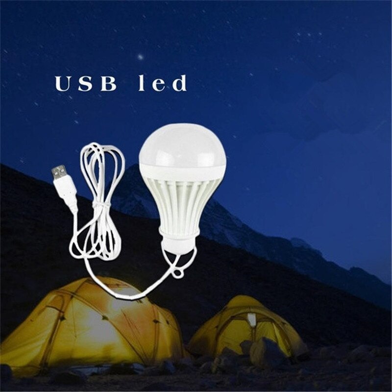 Linterna portátil, luces de campamento, Bombilla USB, 5W/7W, potencia exterior, Camping, Multi herramienta, LED de 5V para tienda, Camping, equipo, senderismo, Lámpara USB