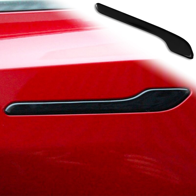 Bildörrhandtag wrap set skyddsklistermärken för tesla modell 3,  dörrhandtag 3d dekal biltillbehör 4 st (svart)