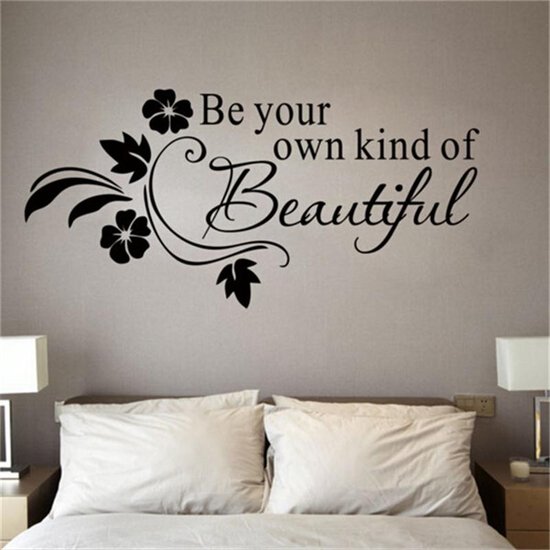 Be your own kind of beautiful vinyl wall sticker quotes lettering words for kids girls bedroom bathroom home decor decal