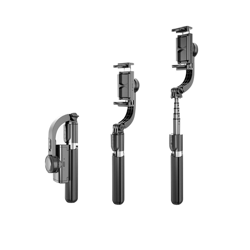 L08 bluetooth håndholdt gimbal stabilisator stativ mobiltelefon selfie stick holder justerbar trådløs video record selfie stander