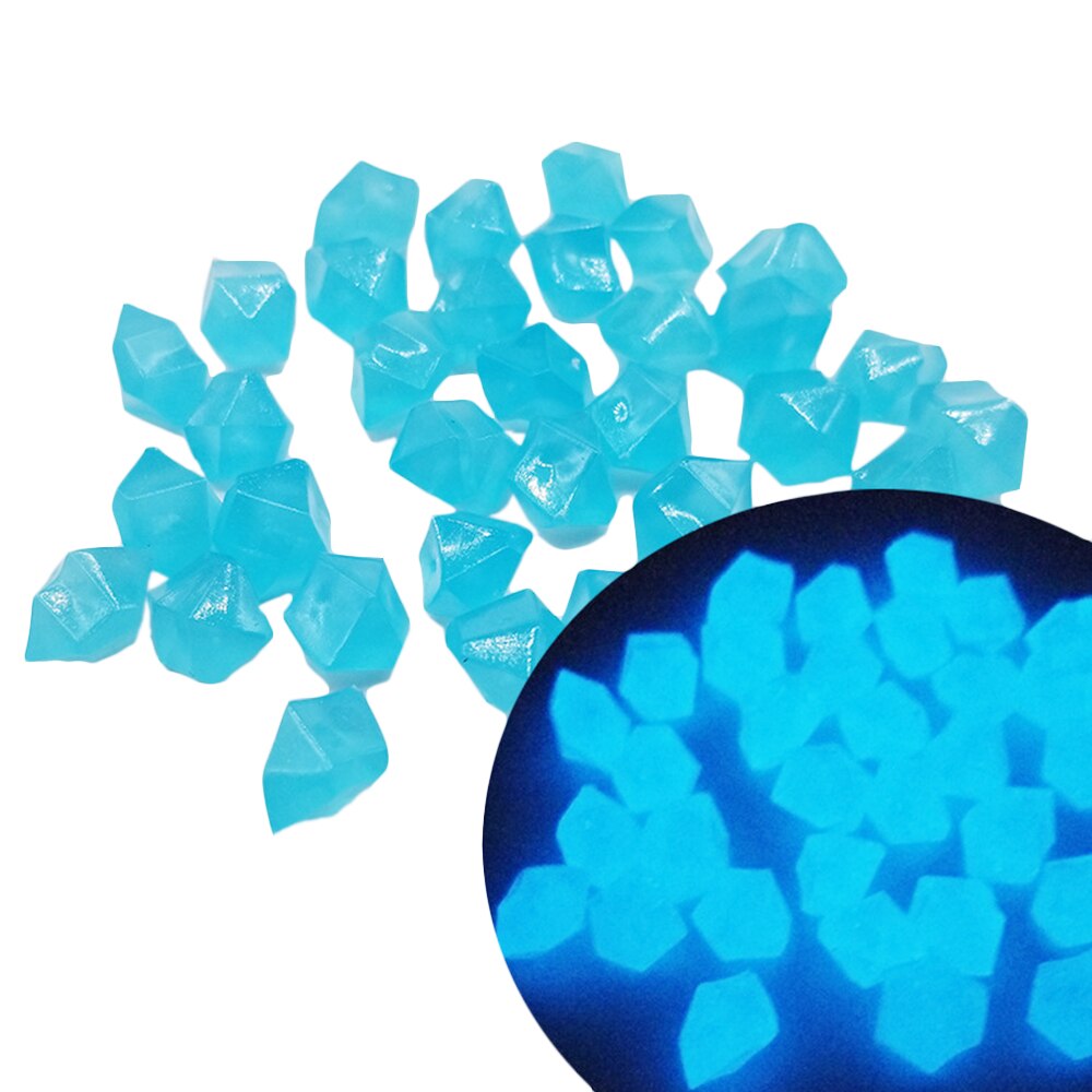 300 stuks/pak donkerkleurige decoratieve buitenaquarium viskom stenen lichtgevende kleine stenen tuindecoratie lichtgevende steen*^*